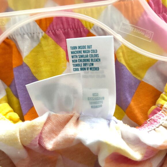 Extremely Me Girl's Size 7/8 Bright Colorful Plaid Side Pockets Romper - Picture 5 of 5